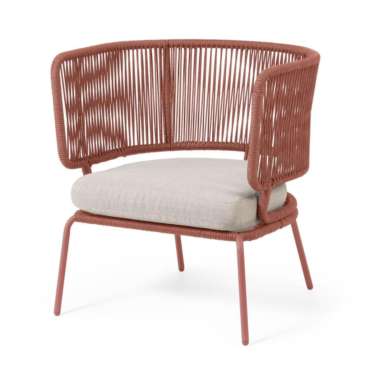 Naya Woven Outdoor Lounge Chair - Terracotta