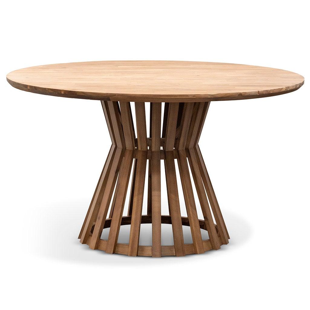 Ex Display - Renzo 1.35m Round Outdoor Dining Table - Natural Light