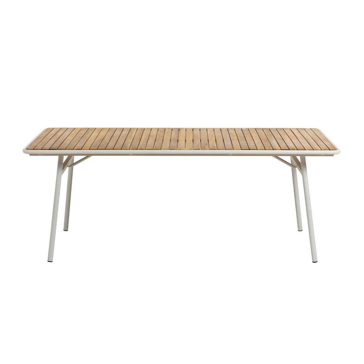 Robyn Acacia Timber Outdoor 200cm Dining Table - White