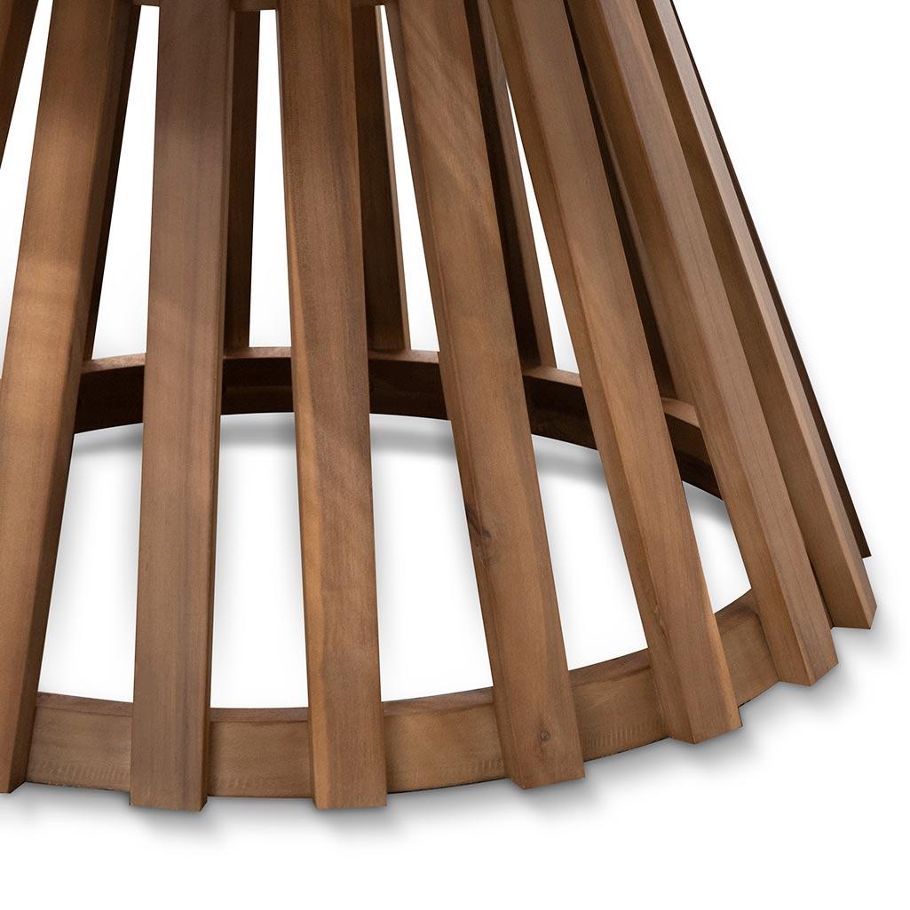 Renzo 1.35m Round Outdoor Dining Table - Natural Light