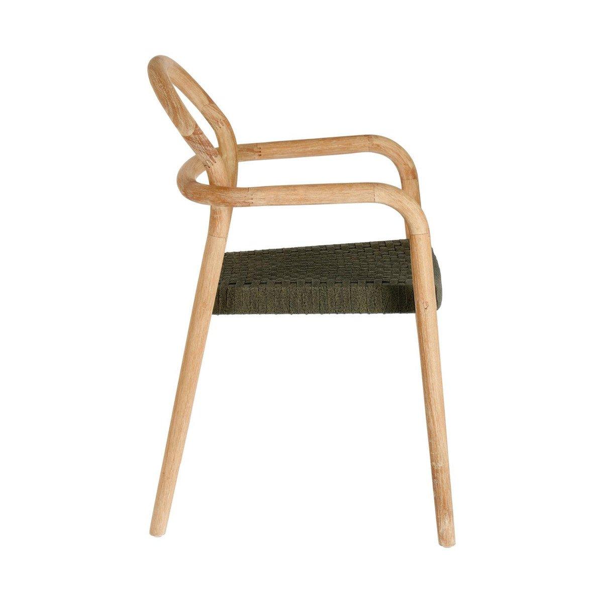 Sheryl Timber Dining Chair - Dark Green
