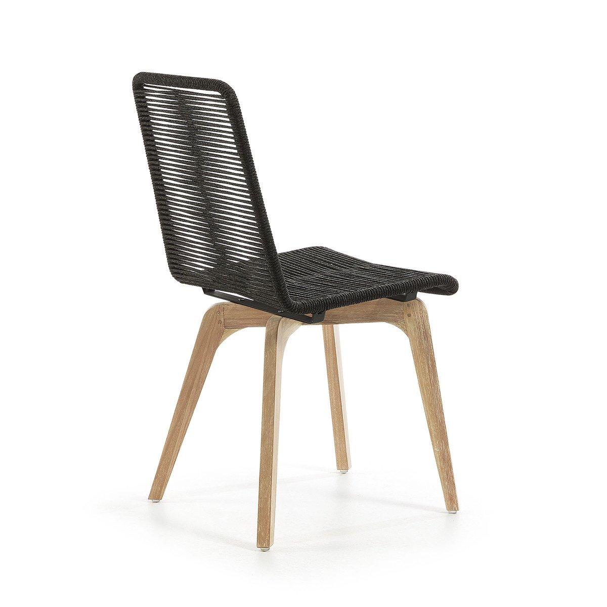 Glen Rope Solid Outdoor Dining Chair - Black