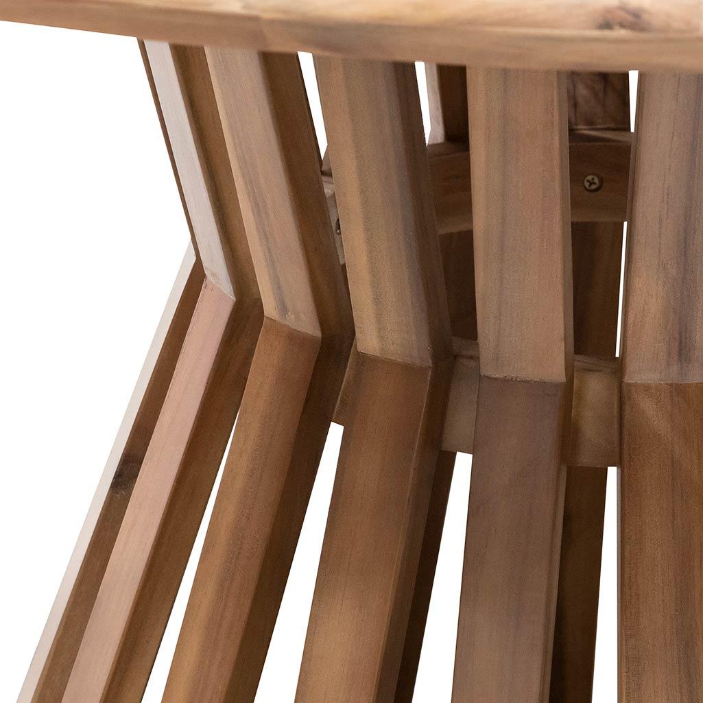 Renzo 1.35m Round Outdoor Dining Table - Natural Light