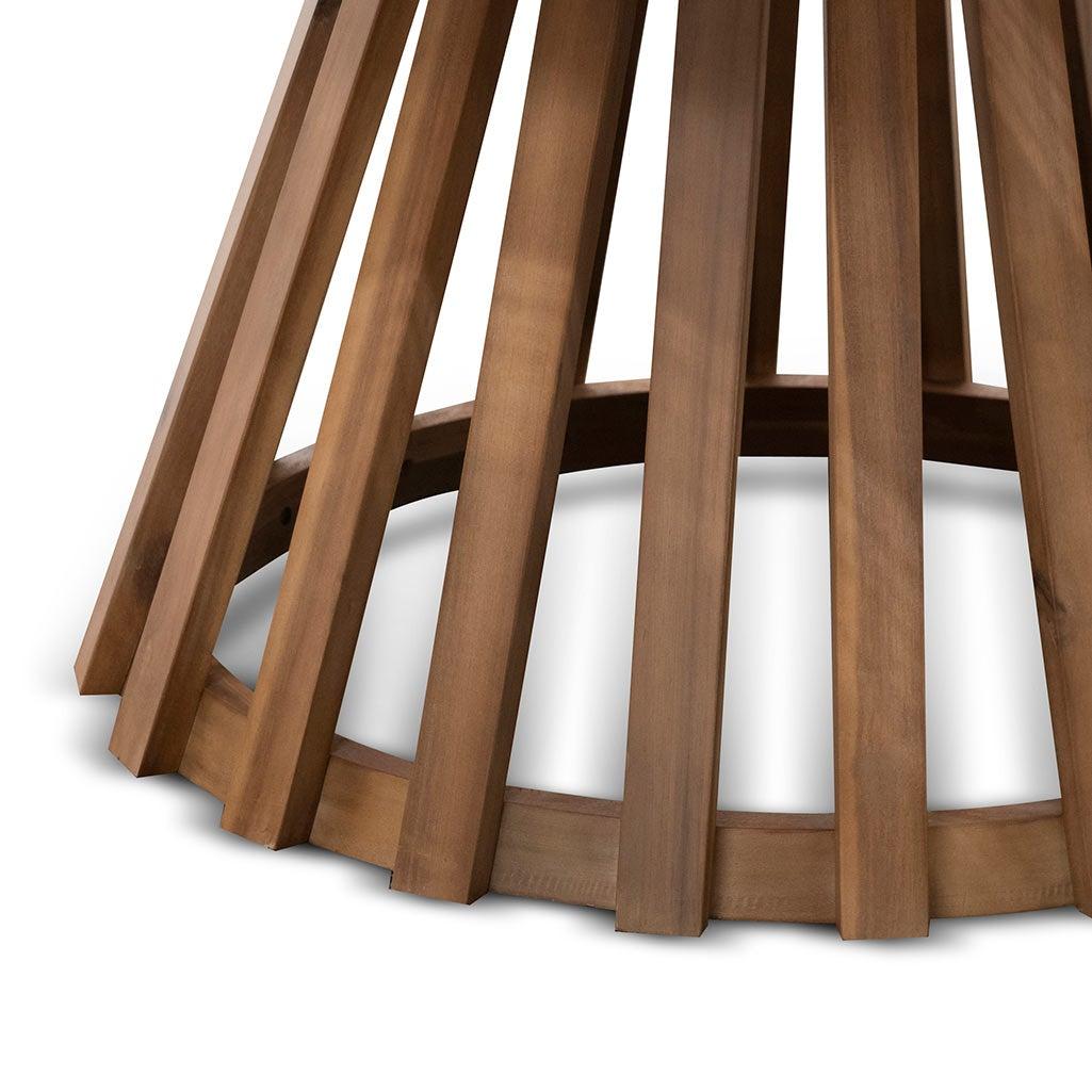 Renzo 1.35m Round Outdoor Dining Table - Natural Light