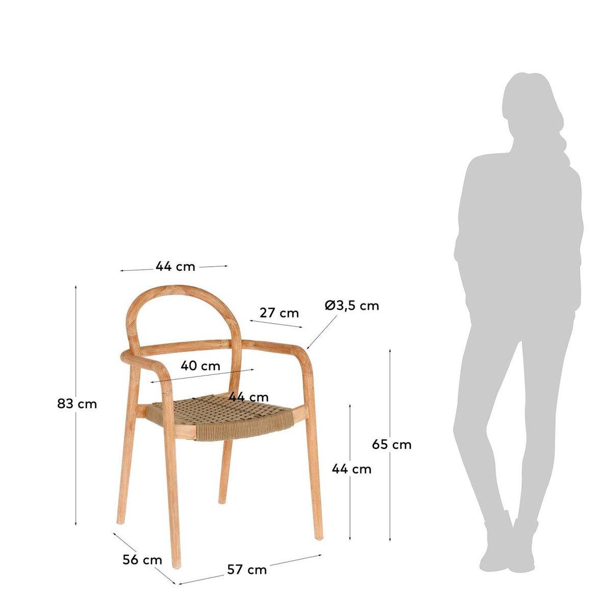 Sheryl Timber Dining Chair - Beige