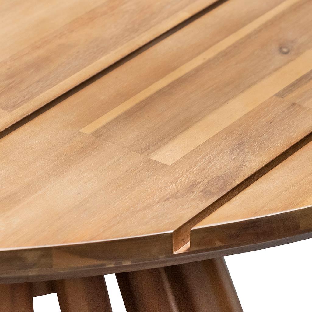 Renzo 1.35m Round Outdoor Dining Table - Natural Light