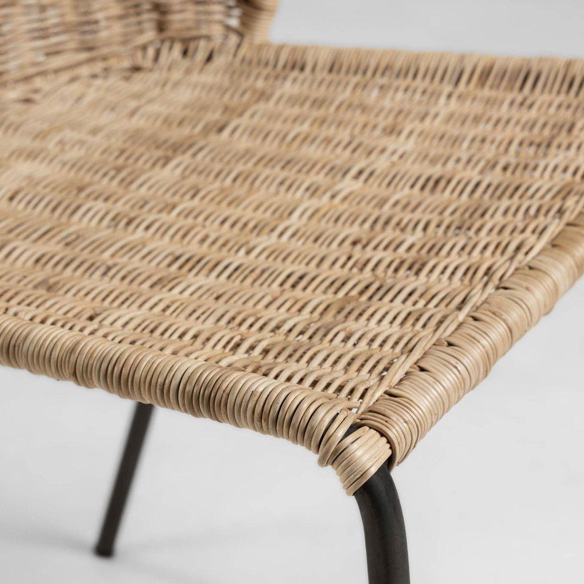 Fatima Rattan Outdoor Dining Chair - Natural