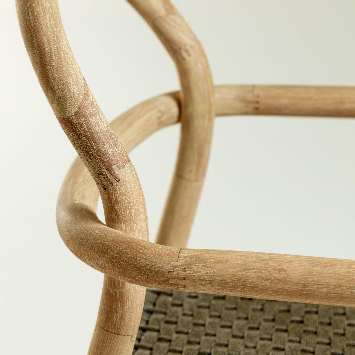 Sheryl Timber Dining Chair - Dark Green