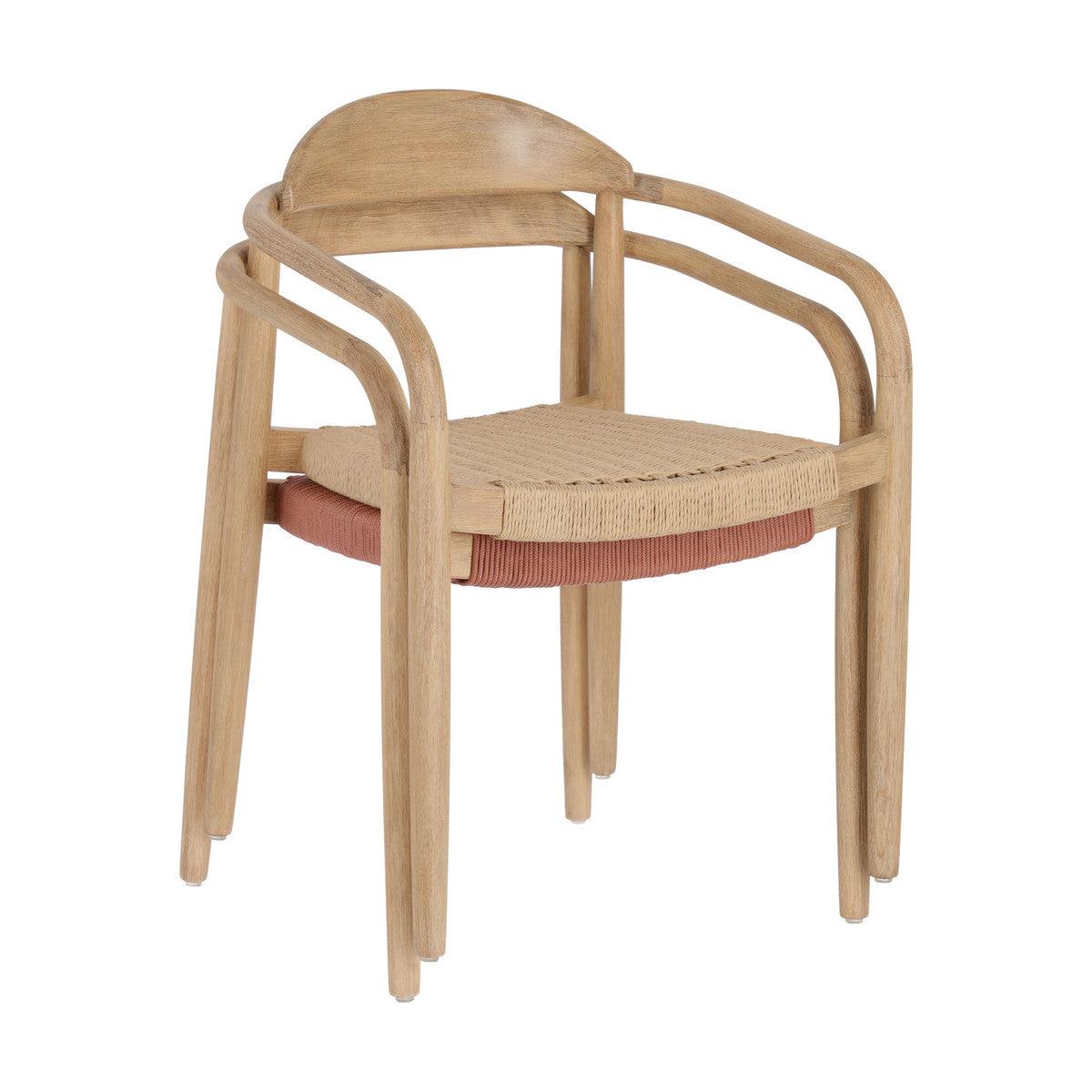 Glynis Eucalyptus Timber Dining Chair - Terracotta