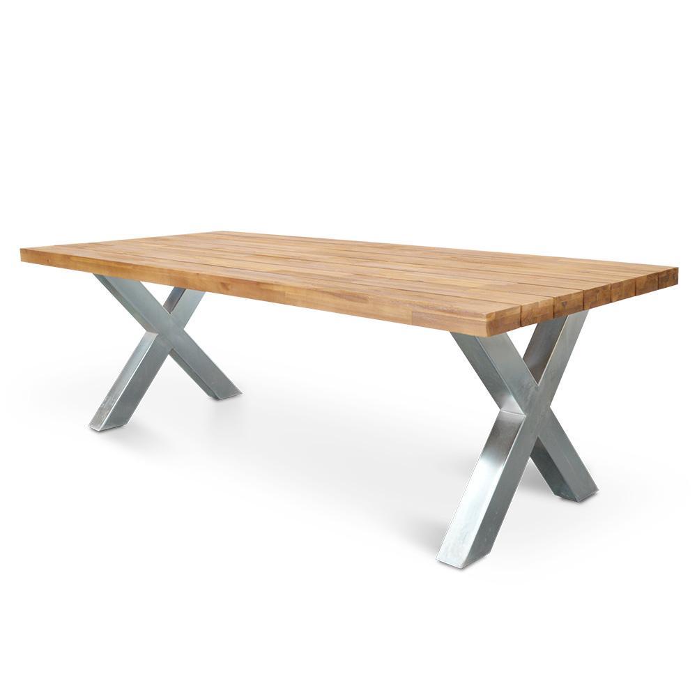 Kent 2.5m Outdoor Dining Table - Galvanized