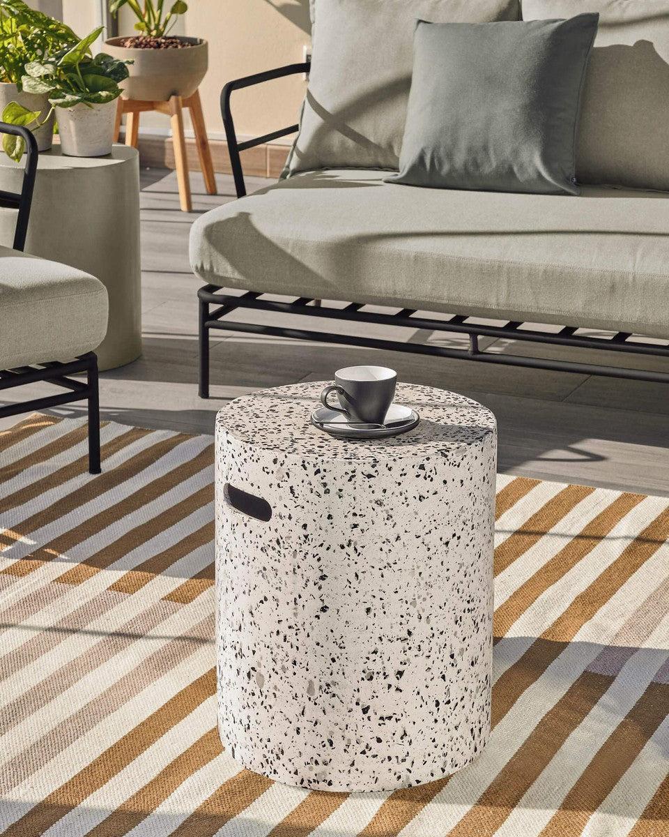 Jairo Terrazzo Side Table - White