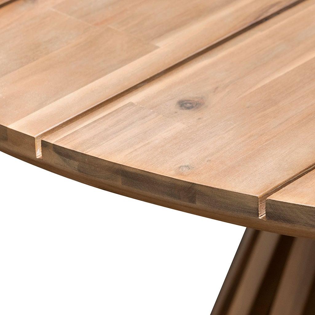 Renzo 1.35m Round Outdoor Dining Table - Natural Light