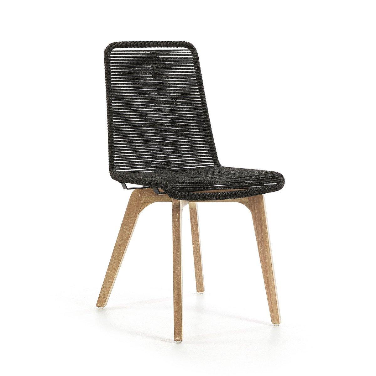 Glen Rope Solid Outdoor Dining Chair - Black