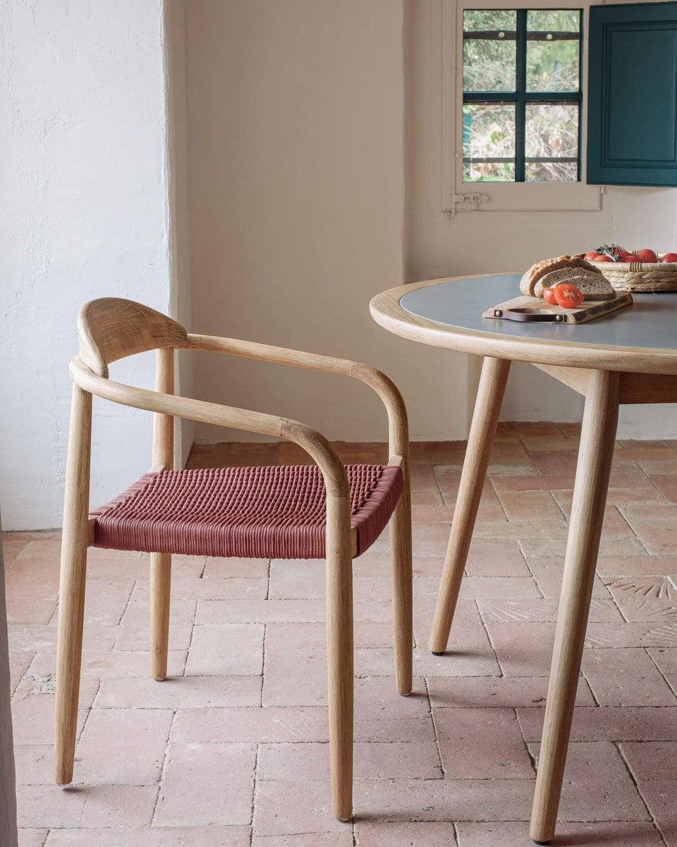 Glynis Eucalyptus Timber Dining Chair - Terracotta