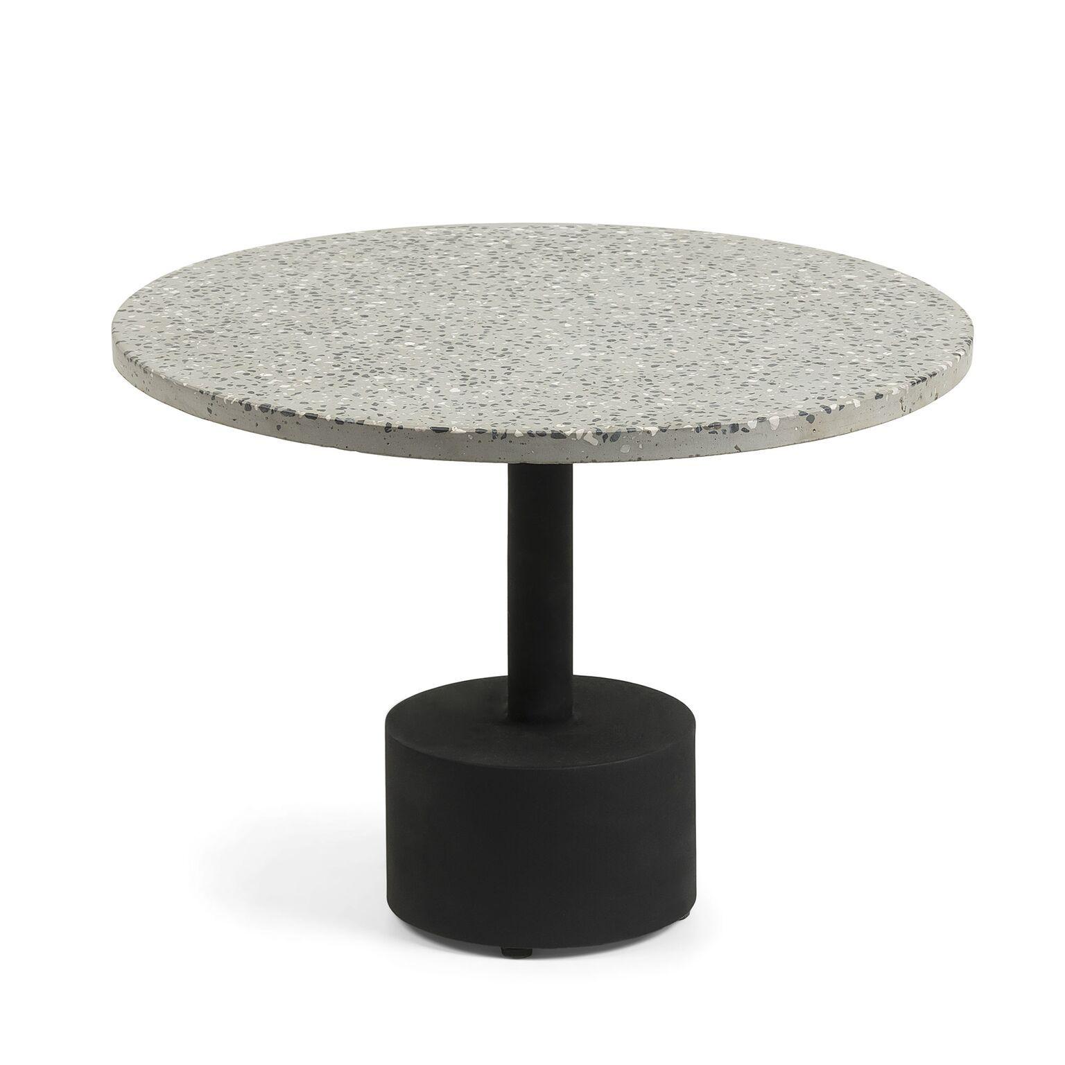 Melano Low Terrazzo Top Side Table - Black Base