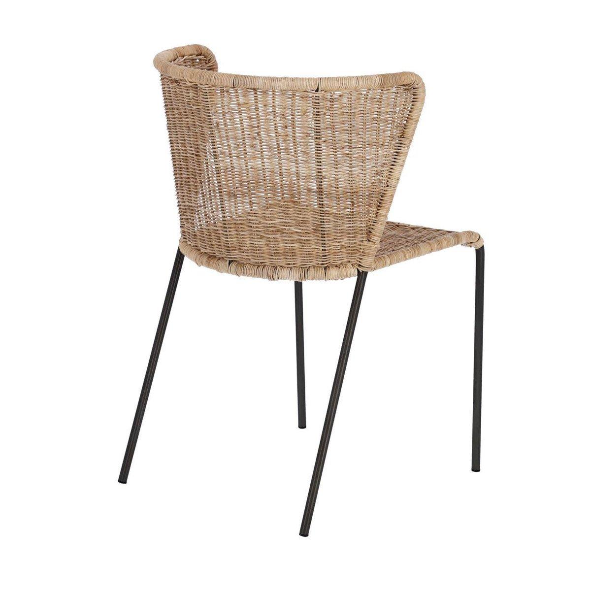 Fatima Rattan Outdoor Dining Chair - Natural