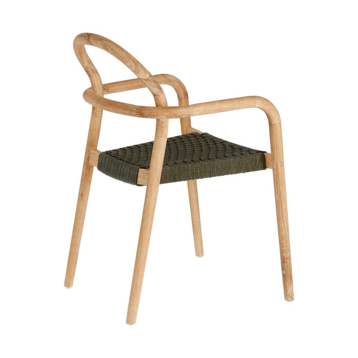 Sheryl Timber Dining Chair - Dark Green